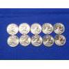 Image 1 : Lot of (10) 1/10th troy oz Walking Liberty Silver Rounds .999 Silver - 1 oz Silver Total!