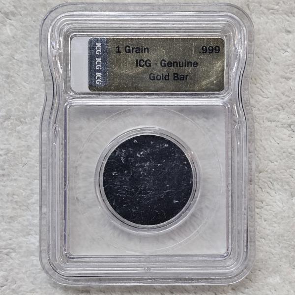 ICG Genuine 1 Grain .999 Fine Gold Bar 99.9% Purity