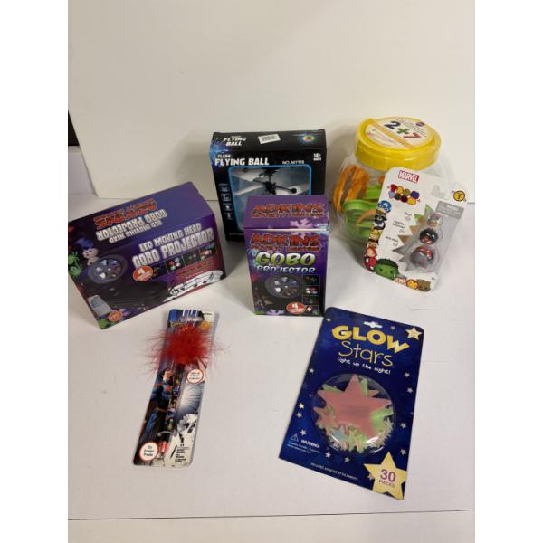 LED Moving Head Projector - Novelty Lighting Gobo Projector - Flash Flying Ball - Glow Stars - Marve