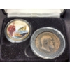Image 3 : RMS Titanic Two Coin Display Set Ft. Colorized Half Dollar & 1902 British Penny 