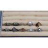 Image 3 : 10" x 9" Velvet Ring Storage Box With Some Costume Rings Included