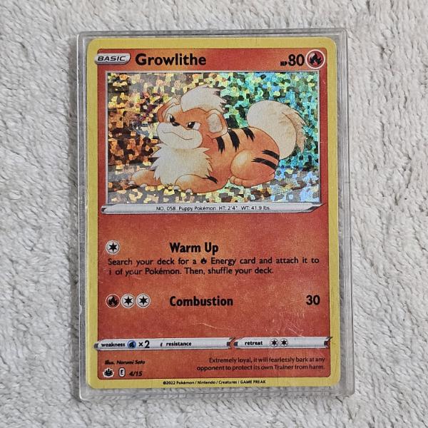Growlithe 4/15 Holo Pokémon Trading Card