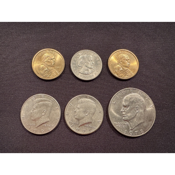 6 - Harder To Find United States Coins - Excellent Condition