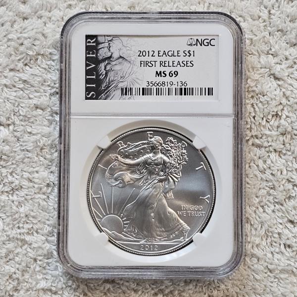 NGC MS69 Graded 2012 .999 Fine Silver 1oz. Eagle
