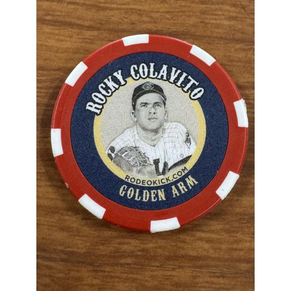 Joe Gazzo Golden Arm Rocky Colavito Cleveland Indians Ball Park Mustard Poker Chip