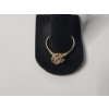 Image 8 : 10K Gold Twist-Detailed Size 12 Ring with Diamond & Two Pieces of 10K Gold Chain - Total Weight: 3.2