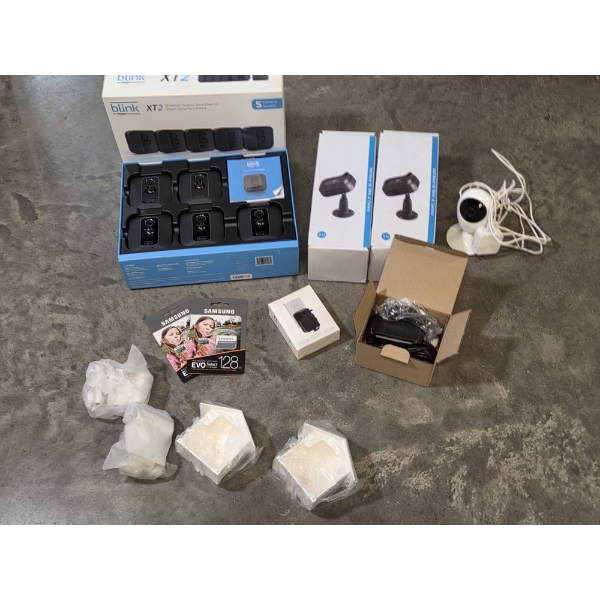 New In Box - Blink Indoor/Outdoor Camera Set, USB Cards, Camera Covers & More 