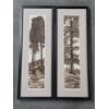 Image 1 : (2) Colored Etchings by Sandra J Yocum - Numbered and Signed - 10"x27" Each
