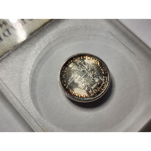 Accugrade MS-64 Graded 1945-S Mercury Silver Dime 
