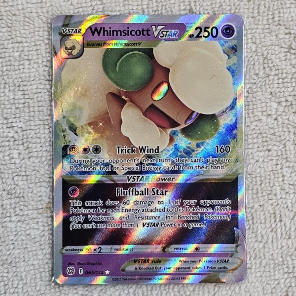 Whimsicott VSTAR 065/172 Holo Rare Pokémon Trading Card