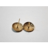 Image 2 : 14K Yellow Gold Circle Detailed Earrings TW: 0.5g