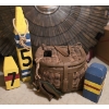 Image 1 : Boat Home Decor incl 2 Wooden Buoys and a Faux Trap Basket
