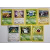 Image 1 : Seven Assorted Vintage Pokemon Trading Cards Including 1ST EDITION! 