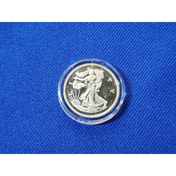 1/4 Ounce Fine Silver Round - 1990 American Silver Eagle Design