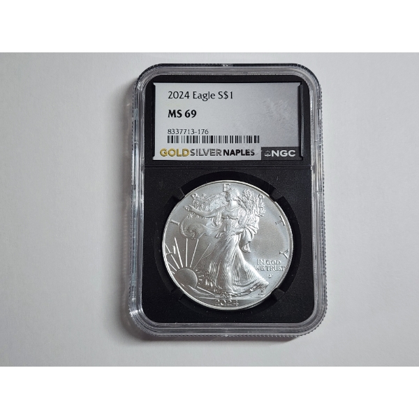 2024 American Silver Eagle 1 oz .999 Fine Silver NGC MS 69