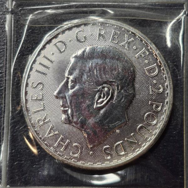 2025 Great Britain 2 Pound .999 1 )z Silver Britainnia Unciirculated
