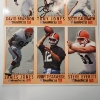 Image 3 : Three Uncut SIGNED Card Pages 1993 Cleveland Browns McDonald's GameDay Cards 