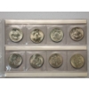 Image 4 : x8 Assorted Years 90% Silver Franklin Half Dollars In Nice Plastic Sleeves FV: $4.00