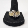 Image 1 : Stunning 14K Gold Two-Tone Ring with Diamond Center-Stone - Size 10 - Total Weight: 11.2g