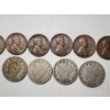 Image 3 : x10 Assorted Years U.S. Coins Including Barber "V" Nickels and Wheat Pennies 