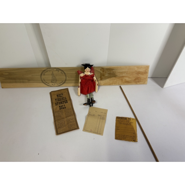 The Original West Virigina Stomper Doll - Sara Beth - Yesteryear toy Co. With Original Packaging 
