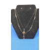 Image 1 : Sterling Silver Necklace W/ Beautiful Orange Stone Pendant & Gold Filled Necklace W/ Purple Stones