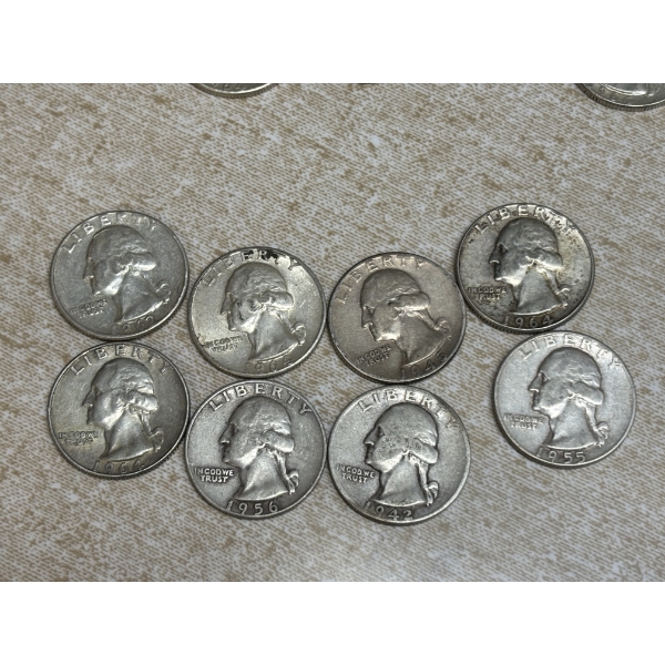90% Silver U.S. Quarters - FV $2.00 - Various Years