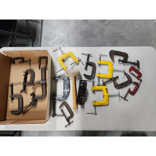 Lot of Assorted Size C-Clamps