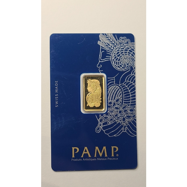 Pamp Suisse Lady Fortuna 5g 999.9 Fine Gold Bar Sealed In Official Veriscan Assay Card