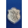 Image 2 : St. Michael Archangel Defeating Satan Concave 2 Oz .999 Silver Shield