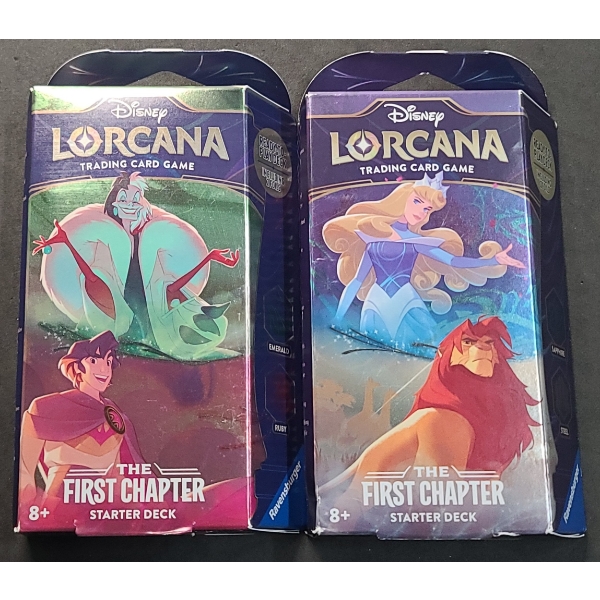 (2) Sealed Disney Lorcana "The First Chapter" Starter Deck Boxes