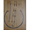 Image 1 :  Amazing Silver Tone Pieces, Including Matching Necklace & 7.5'' Bracelet & 18'' Blue Beaded Accent 