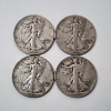 Image 1 : Four 1942 & 1943 United States 90% Silver Walking Liberty Half Dollars - Face Value: $2.00