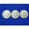 Image 1 : (3) Clad 40% Silver Kennedy Half Dollars: 1966, 1967, 1968