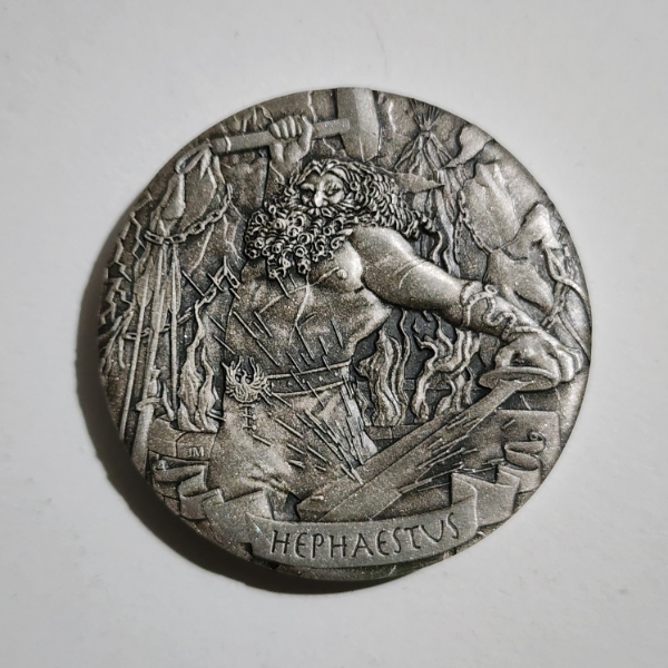 Perth Mint 2017 Gods of Olympus Hephaestus 2 Oz .999 Fine Silver High Relief Coin FROM 12 COIN SET!