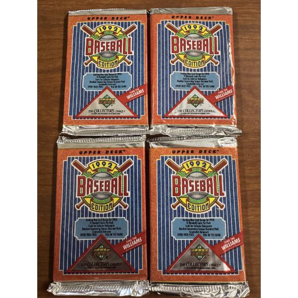 4 - 1992 Upper Deck Unopened Baseball Wax Packs - Mint Condition