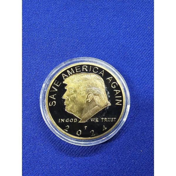 2024 President Donald Trump Save American Again - Black & Gold Commemorative Coin