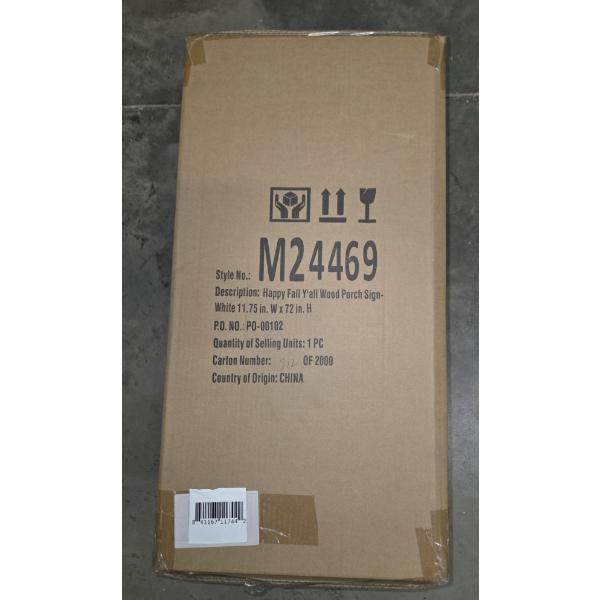 Brand New White 11.75''x72'' Happy Fall Yall Wood Decorative Sign, Folds For Storage -No Shipping Av
