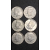 Image 1 : (6) 1967/1968 40% Silver Kennedy Half Dollars - Face Value: $3.00