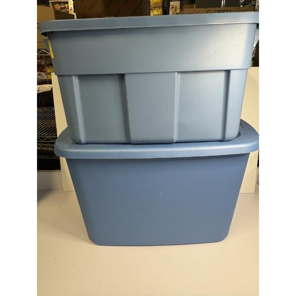 2 Totes - Both Blue - One Medium Size and one Big