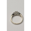 Image 6 : 14K Gold 3 Stone Princess-cut Diamond Engagement Ring With 14K Gold Wedding Band - Weight: 6.3g