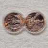 Image 1 : 2oz Fire Dragon Duo Copper Coin Set Consisting of Two Separate 1 oz .999 Fine Copper Rounds