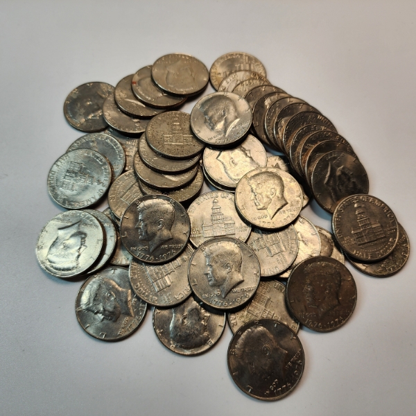 x50 Bicentennial Kennedy Half Dollars - Face Value: $25.00