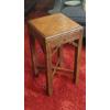 Image 1 : Vintage Square 24" Tall x 12" x 12" Side Table With Slide Out Writing or Resting Shelf As Shown