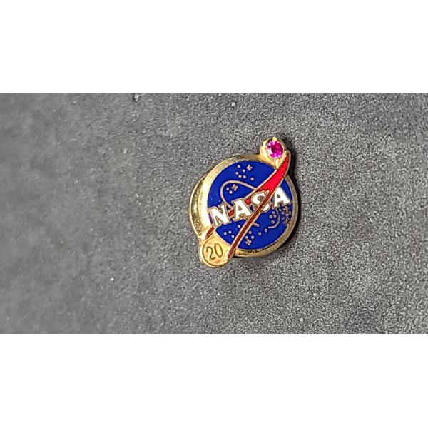 Vintage 10K Gold NASA 20-Year Service Pin With Ruby - Weight: 2.1g