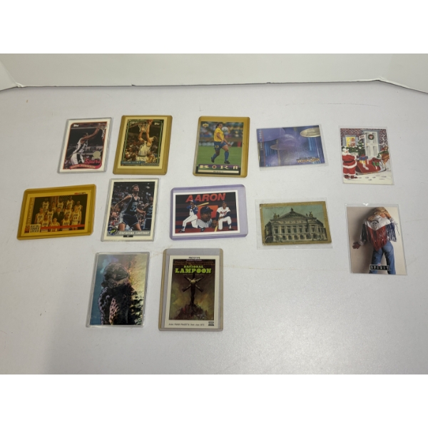 12 Miscellaneous Trading Cards - Basketball - Soccer - Star Trek - Christmas - NFL Spirit
