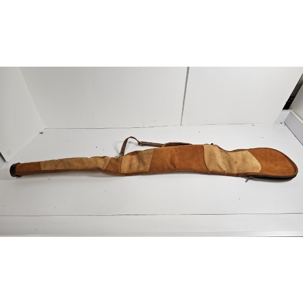 50" Rare Vintage L.L. Bean Patchwork Suede and Leather Shotgun Case 