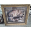 Image 1 : Elegant J Gibson Large 43''x37'' Original Vintage Framed "Sonata By Firelight" Print Excellent Cndt.