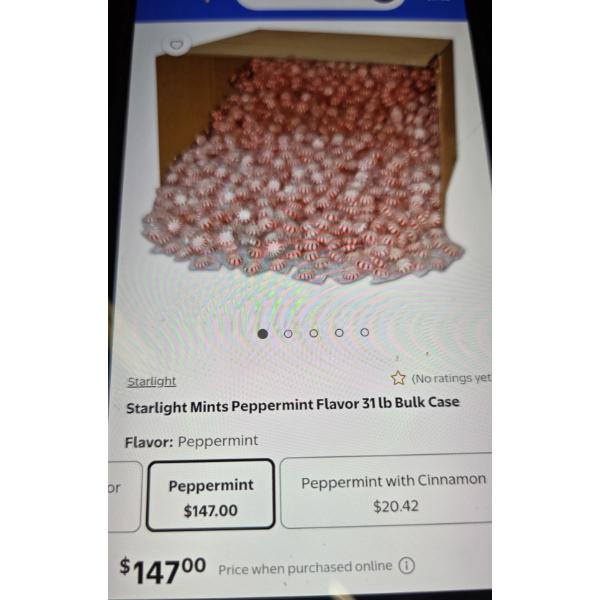 Brand New 20''x10''x11'' Case Of Spangler Starlight Mint Candies -No Shipping Available 
