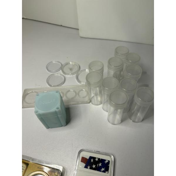 $0.25 Coin Storage Tubes - 1 Silver Dollar Storage Tube - Wells Fargo Coin Holder 